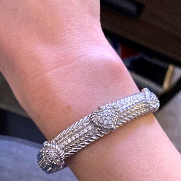 Judith Ripka Jewelry - Judith Ripka Sterling Silver Heart Cuff Wide Cuff Happy Mother's Day 🎁